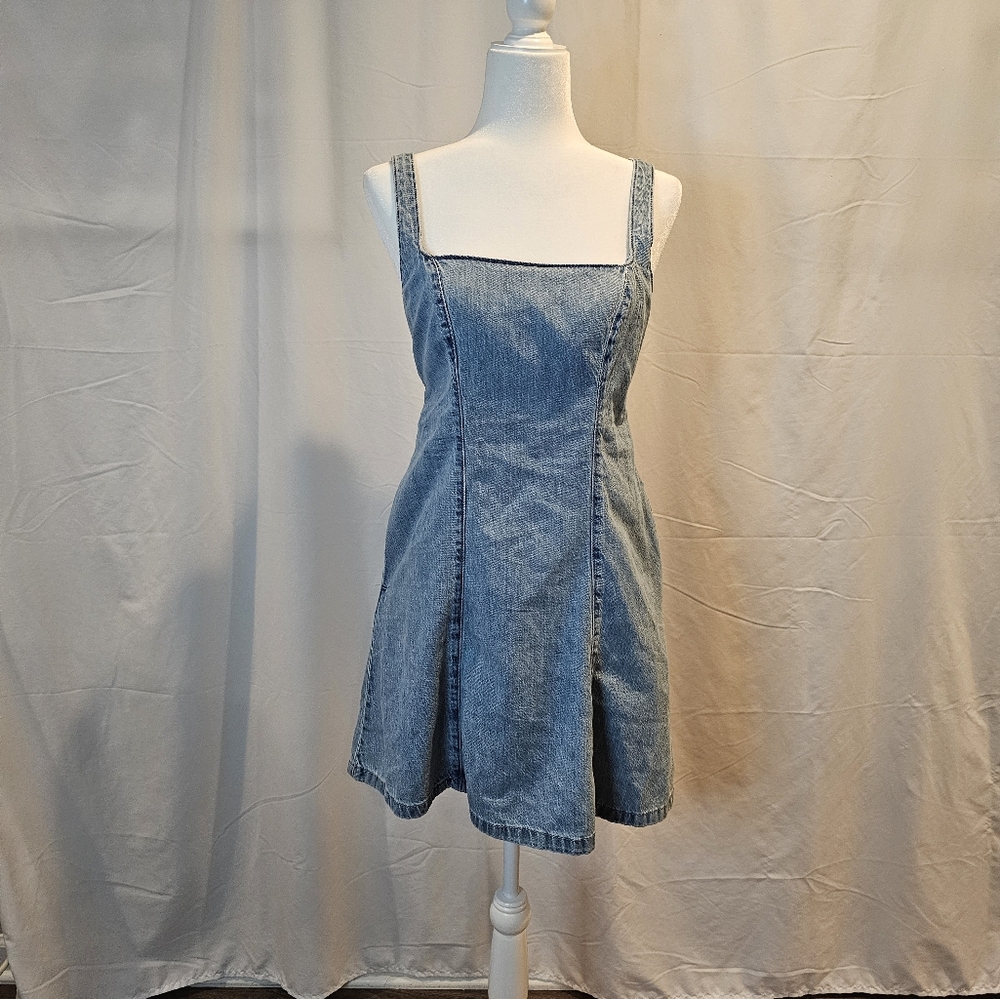 Hollister Denim Square-Neck Dress‎ Size M NWOT